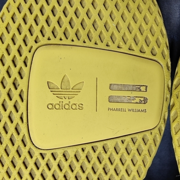 Adidas Pharrell x Tennis Hu Dip-Dyed Pyrite Yellow Black Sneaker Men’s Shoe 11.5 - Picture 10 of 11